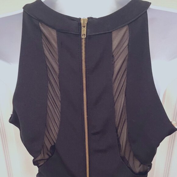 Honey & Rosie Long Maxie Black Sheer Dress-Formal-Size Medium-Black/Nude-Stretch - Picture 13 of 16